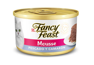 FANCY FEAST MOUSSE PESCADO Y CAMARÓN 85G LATA