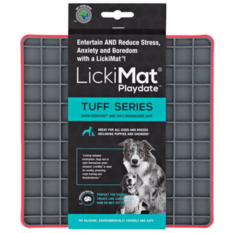 LICKY MAT PLAYDATE TUFF RED FOR DOG
