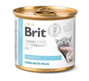 BRIT GRAN FREE VD CAT LATA OBESITY 200G
