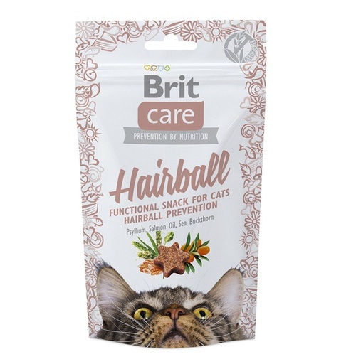 BRIT CARE HAIRBALL FUNCTIONAL SNACK CAT 50G