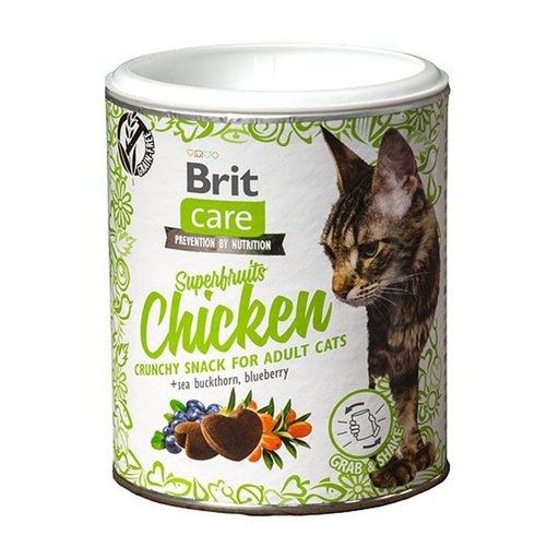 BRIT CARE SUPERFRUITS CHICKEN ADULTO CAT SNACK 100G