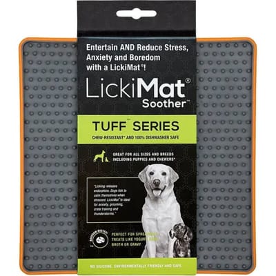 LICKY MAT SOOTHER TUFF ORANGE FOR DOG