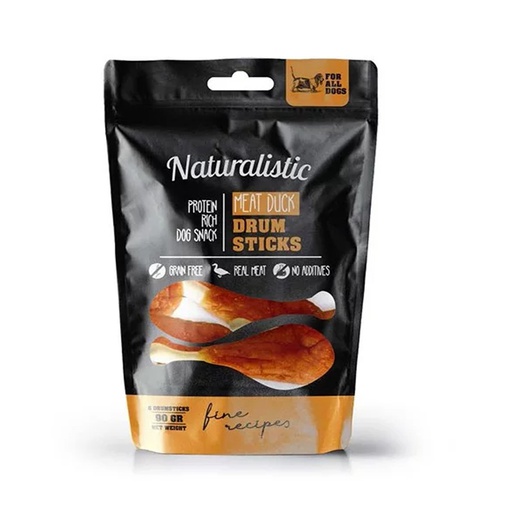 NATURALISTIC SNACK MEAT PATO 90GR 6PK
