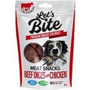 LETS BITE MEAT SNACKS BEEF SQUARES WITH POULTRY 80 GRS