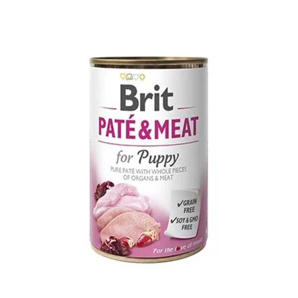 BRIT CARE PATE Y MEAT PUPPY CHICKEN Y PAVO LATA 400G