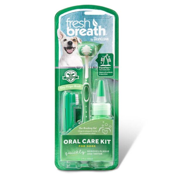 TROPICLEAN FRESH BREATH KIT CEPILLO Y GEL DOG SMALL